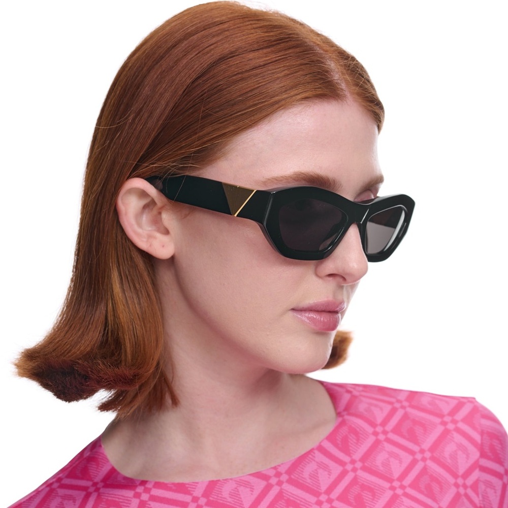 Bottega Veneta Angle Hexagonal Sunglasses